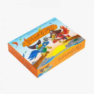 Orange Game Lid-Off Box with Blister Insert