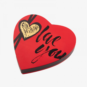 Red Love Heart Lid-off Box