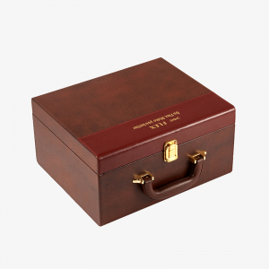 Brown Luxury Leather Suitcase Box