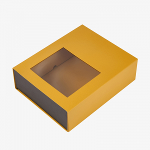 Yellow Window Box with Magnetic Closure
