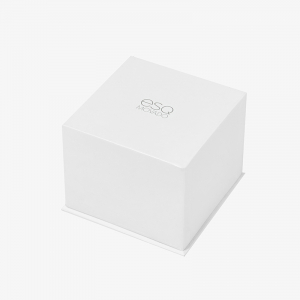 White Necklace Lid-Off Box with Pillow