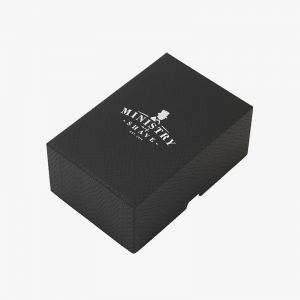 Black 2-Piece Brush Box with Fabric Insert