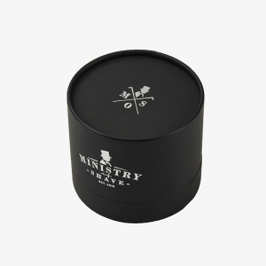 Round Shaped Black Shaving Cream Box