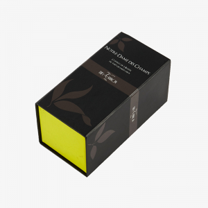 Black & Yellow Double Tea Box with Magnetic Closure