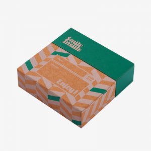 Uncoated Printed Pattern Box with Lid