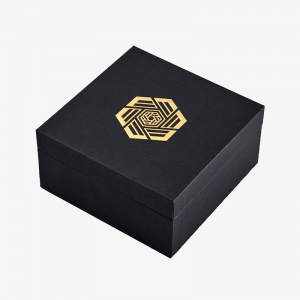 Hinged Black with Gold Logo Box