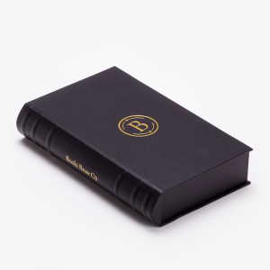 Black Book Style Box with Gold Logo