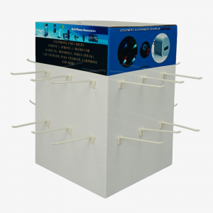 Blue and White Display with Twenty-Four Hooks