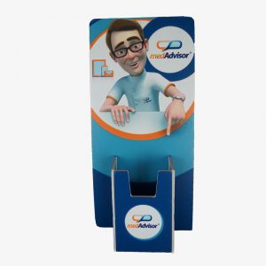 Blue Single Pocket Pamphlet Display