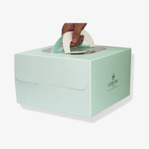Matte Lamination Cake Box with Handle