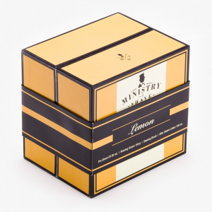 Yellow Hinged Box with Sleeve