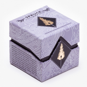 Grey Cannabis Box with Gold Foil Logo